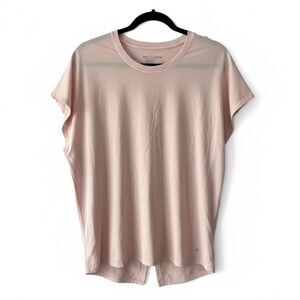 Well + Calm Blush Pink Relaxed Fit Short Sleeve Top Size M